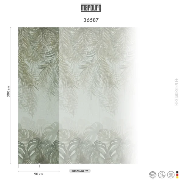 Флизелиновые обои Marburg Cashmere 36587 Tropical Oasis