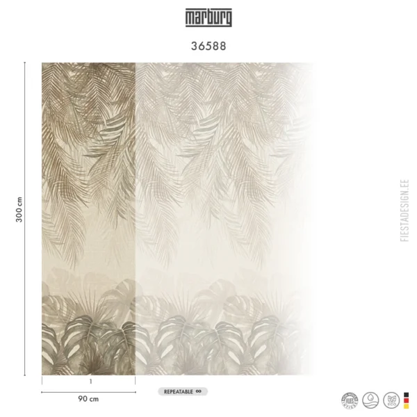Флизелиновые обои Marburg Cashmere 36588 Tropical Oasis
