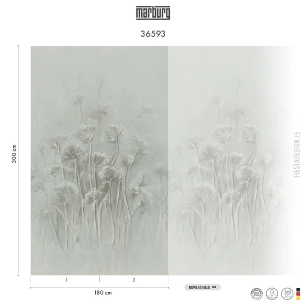 Флизелиновые обои Marburg Cashmere 36593 Silent Umbels