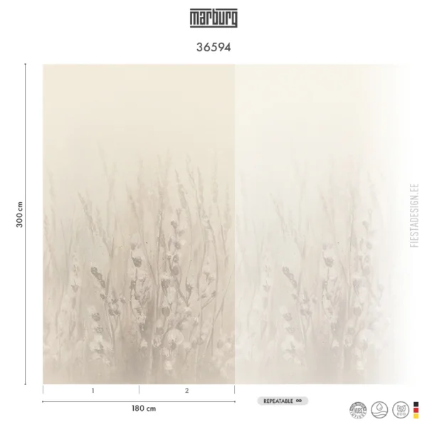 Флизелиновые обои Marburg Cashmere 36594 Soft Grasses