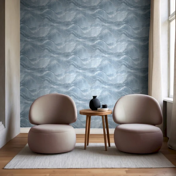 Флизелиновые обои Marburg Tide 47909 Seafoam waves